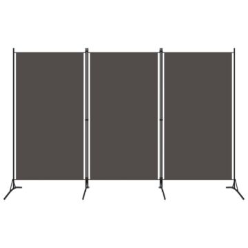 Vidaxl 3-panel Room Divider Anthracite 260x180 Cm