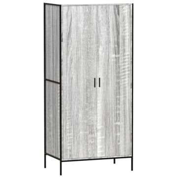 Vida Designs Brooklyn 2 Door Wardrobe, Grey