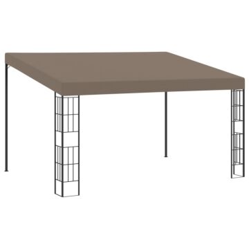 Vidaxl Wall-mounted Gazebo 4x3 M Taupe Fabric