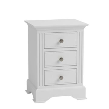 Large Bedside Cabinet Classic White