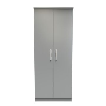 Contrast Double Plain Wardrobe In Dusk Grey