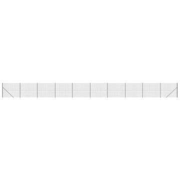 Vidaxl Wire Mesh Fence With Spike Anchors Anthracite 2.2x25 M