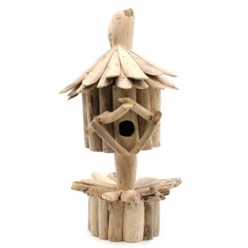 Driftwood Bird Box - On Stand