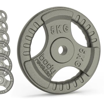 Cast Iron Weight Plates - 1" Standard Tri Grip Pairs (1.25 - 25 Kg)