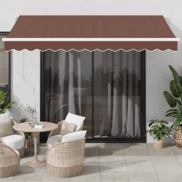 Vidaxl Automatic Retractable Awning Brown 350x250 Cm