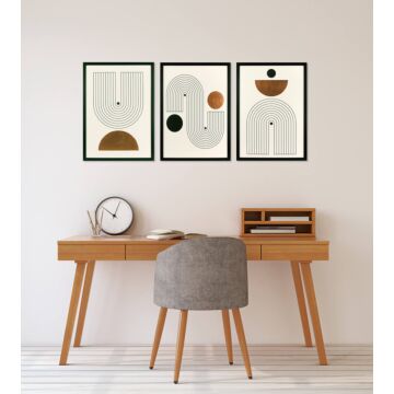 Copper Shapes Iii - Framed Art