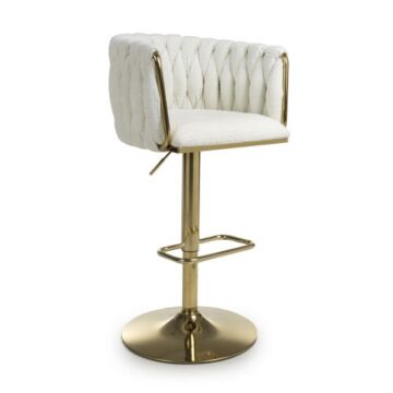 Bellaire Textured Effect Cream Bar Stool