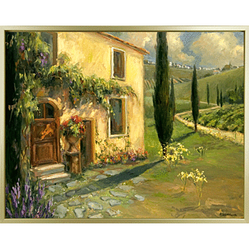 Scenic Italy Iv By Allayn Stevens - Framed Canvas