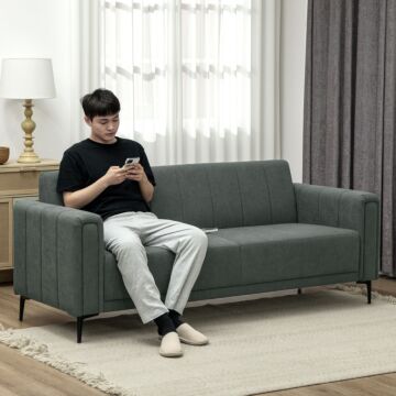 Homcom Three-seater Relaxed Modern Sofa - Grey