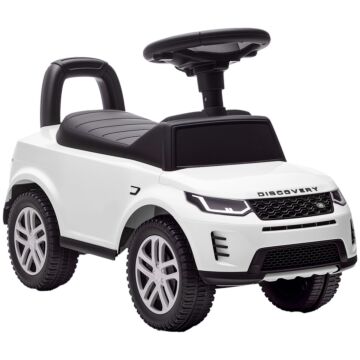 Aiyaplay Land Rover Licensed Toddler Ride On Car With Horn, Engine Sounds, Under-seat Storage, For 18-36 Months, White