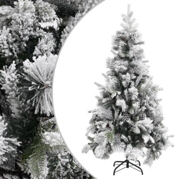 Vidaxl Christmas Tree With Flocked Snow&cones 225 Cm Pvc&pe