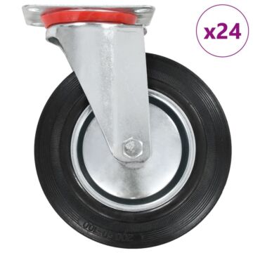 Vidaxl 24 Pcs Swivel Casters 200 Mm