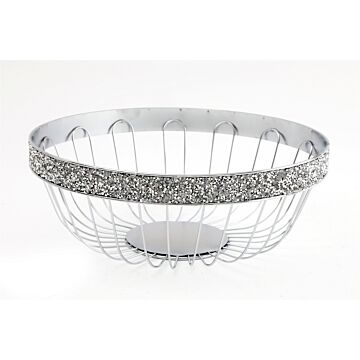 Scatter Gem Sparkly Silver Wire Bowl