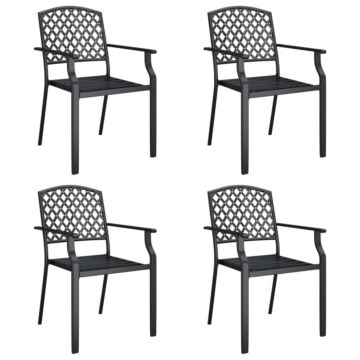 Vidaxl 5 Piece Garden Dining Set Anthracite Steel