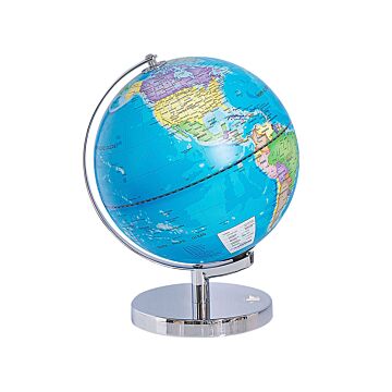 Decorative Globe Blue Silver Metal Stand Felt Pad Led Star Map 24 Cm Beliani