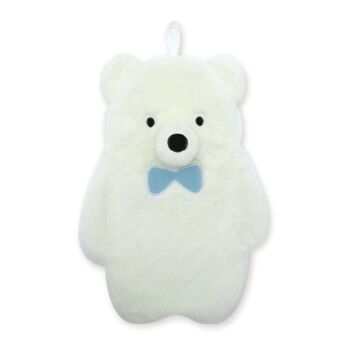 1l Hot Water Bottle With Plush Cover - Polar Bear