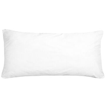 Bed Pillow White Microfibre Cover Polyester Filling 40 X 80 Cm High Profile Soft Beliani