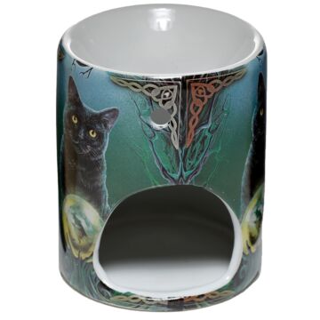 Ceramic Lisa Parker Oil Burner - Rise Of The Witches Cat