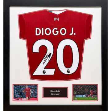 Liverpool Fc Jota Signed Shirt (framed)