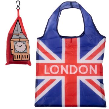 Handy Fold Up Big Ben London Shopping Bag With Holder