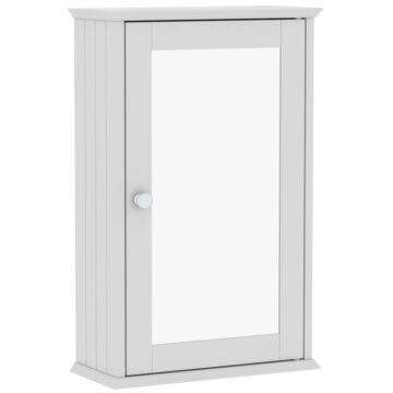 Bath Vida Priano 1 Door Mirrored Wall Cabinet, White