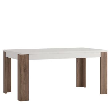 Toronto 160 Cm Dining Table In White And Oak