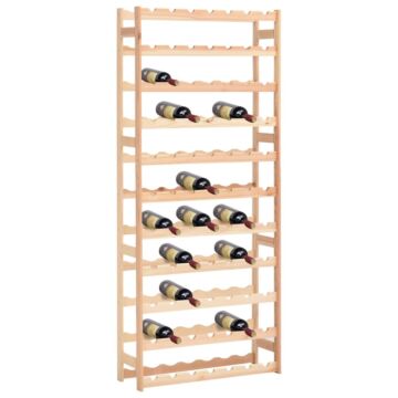 Vidaxl Wine Rack For 77 Bottles Pinewood