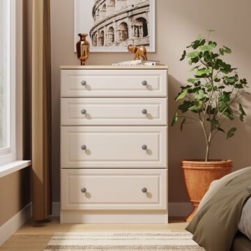 Norfolk 4 Drawer Deep Chest In Kashmir Ash & Bardolino Oak