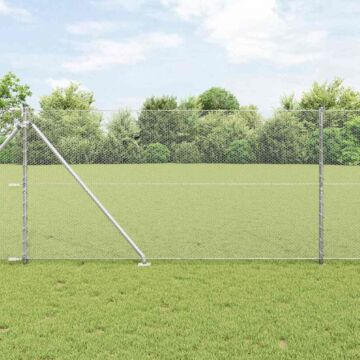 Vidaxl Hexagon Fence 1.2x50 M Galvanised Steel, Vidaxl Fence Posts With Spike 13 Pcs Ø32 Mm 140 Cm Galvanised Steel