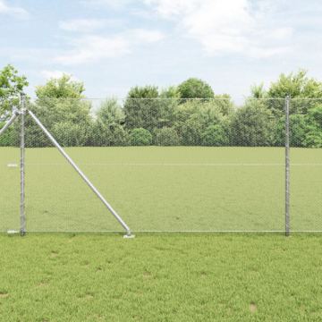 Vidaxl Hexagon Fence 1.2x50 M Galvanised Steel, Vidaxl Fence Posts With Spike 13 Pcs Ø32 Mm 140 Cm Galvanised Steel