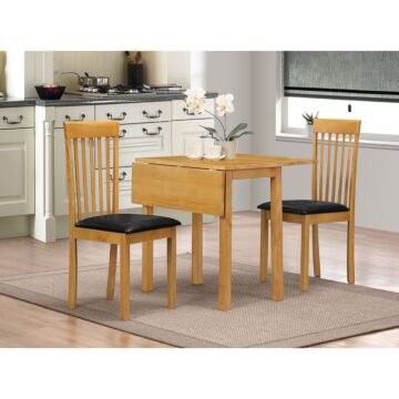 Atlas Dropleaf Dining Set With 2 Chairs Oak