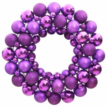 Vidaxl Christmas Wreath Purple 45 Cm Polystyrene