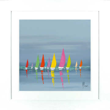 Sea Of Sails Ii By Frederic Flanet - Framed Art