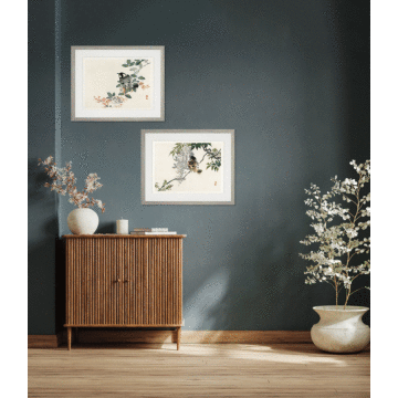 Songbirds Ii By Kono Bairei - Framed Art