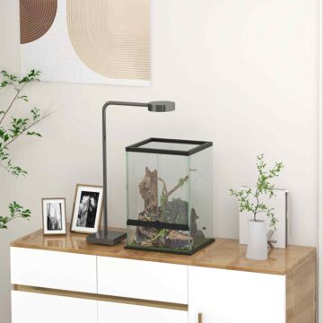 Pawhut 40l Vivarium For Lizards Frogs Snakes Turtles Tortoises W/ Anti Escape Design, Ventilation