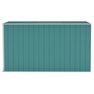 Vidaxl Wall-mounted Garden Shed Green 118x288x178 Cm Galvanised Steel