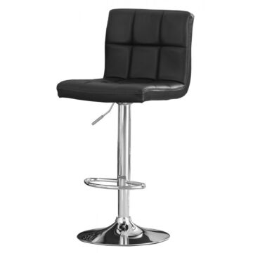 Cubik Bar Stool Pu Chrome & Black (2s)