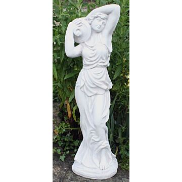 Stone Effect Lady With Urn Statue