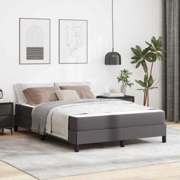 Vidaxl Bed Other Grey 160 X 200 Cm Faux Leather
