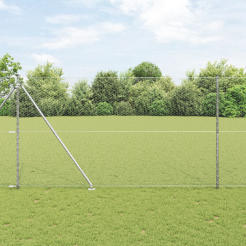 Vidaxl Hexagon Fence 1.6x50 M Galvanised Steel, Vidaxl Fence Posts With Spike 13 Pcs Ø32 Mm 180 Cm Galvanised Steel