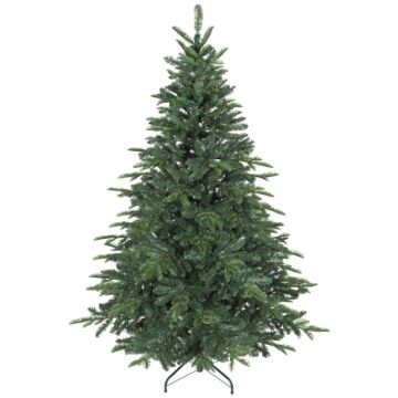 Homcom 6ft Artificial Christmas Tree With Realistic Branches, Easy Assembly - Green