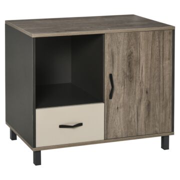 Homcom File Cabinet Storage Sideboard Floor Standing Cupboard W/ Drawer Shelves Office Furniture