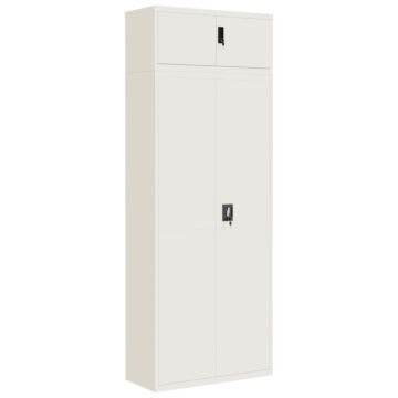 Vidaxl File Cabinet White 90x40x240 Cm Steel