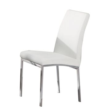 Peru Pu Chair White & Chrome