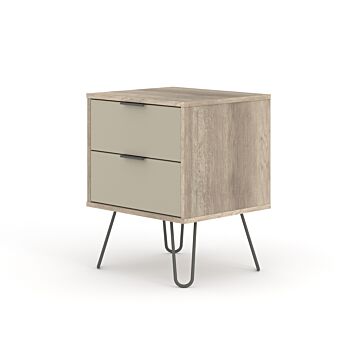 Augusta Driftwood 2 Drawer Bedside Cabinet