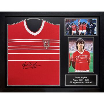 Fa Wales 1984 Hughes Signed Shirt (framed)