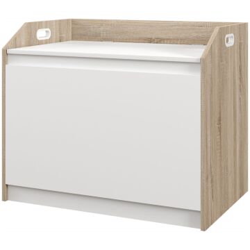 Homcom Storage Ottoman, Modern Storage Box With Lift Top And Hidden Space For Entryway, Living Room, Play Room, White