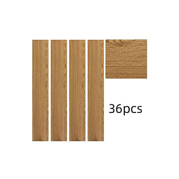 36pcs Brown Self Adhesive Waterproof Wear-resistant Pvc Wood Grain Effect Flooring,5m² Pack