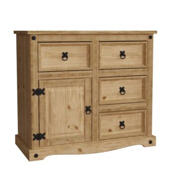 Vida Designs Corona 1 Door 4 Drawer Small Sideboard