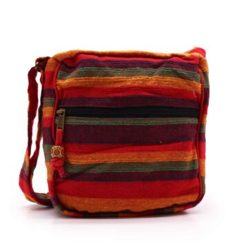 Lrg Nepal Sling Bag (adjustable Strap) - Sunset Reds